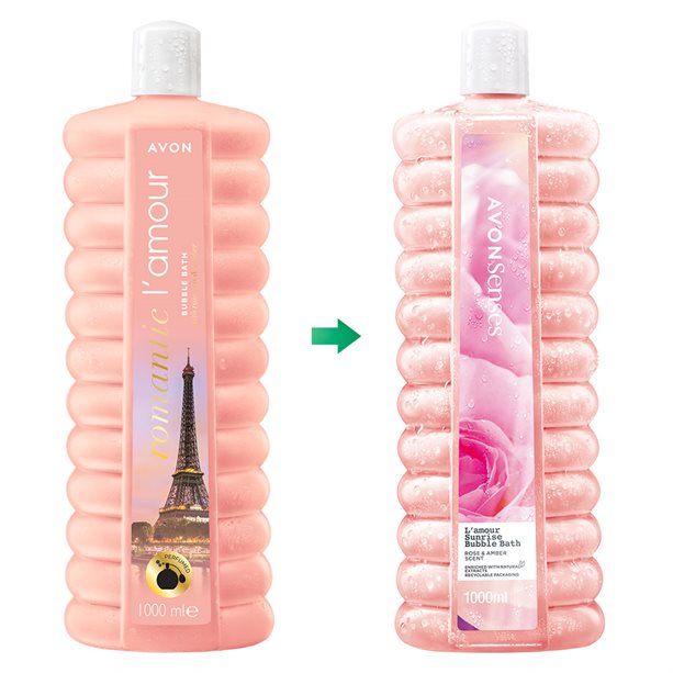 Avon Senses Lamour Sunrise Bubble Bath - 1 Litre