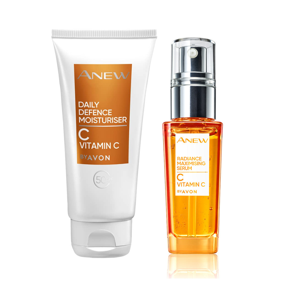 Avon Anew Daily Defence Vitamin C SPF 50 Moisturizer - 50ml/ Radiance Maximising Serum 30 ml