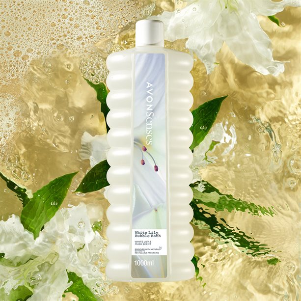 Avon White Lily Bubble Bath - 1 Litre