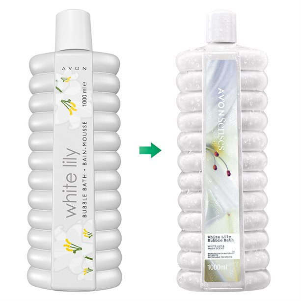 Avon Senses White Lily Bubble Bath - 1 Litre
