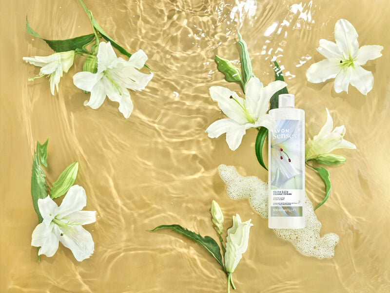 avon bubble bath white lily Avon Senses White Lily & Musk Shower Cream 500ml