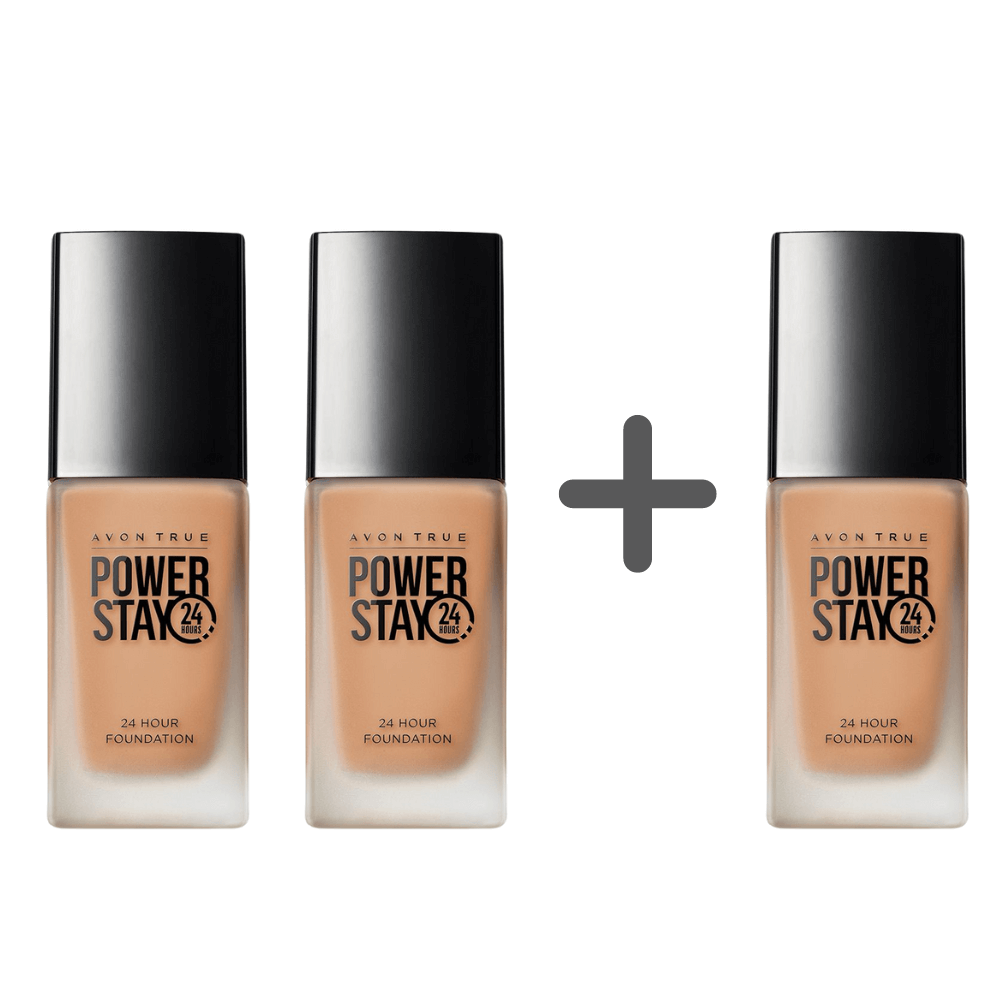 Avon True Power Stay 24 Hour Longwear Foundation SPF10 Pack Of 3