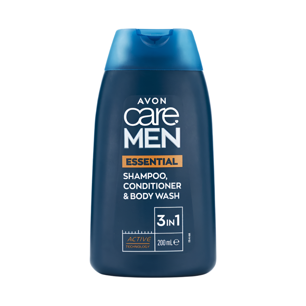 Avon Men Essentials 3-in-1 Shampoo, Conditioner & Body Wash - 200ml