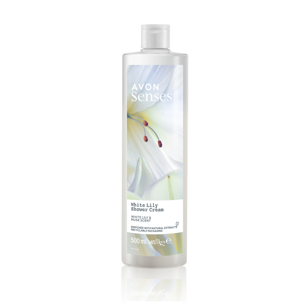 Avon Senses White Lily Shower Cream: White Lily & Musk - 500ml