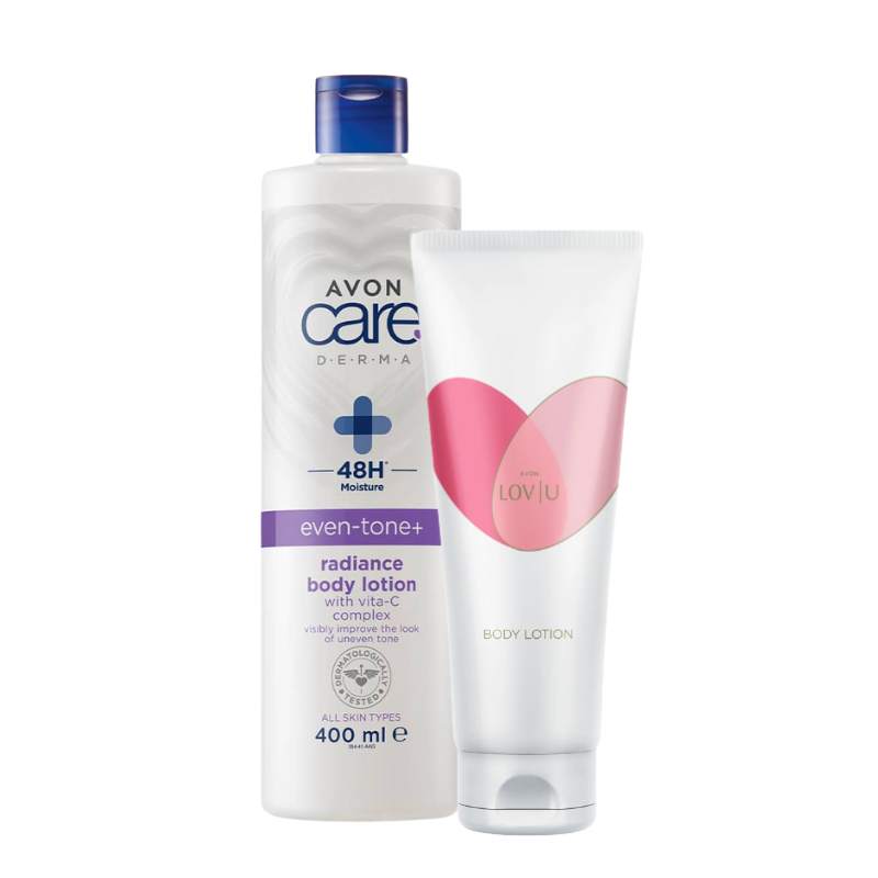 Avon Even-Tone Radiance + Lov U Hydration Duo