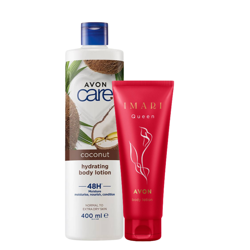 Avon Coconut Hydration & Imari Queen Body Lotion Duo