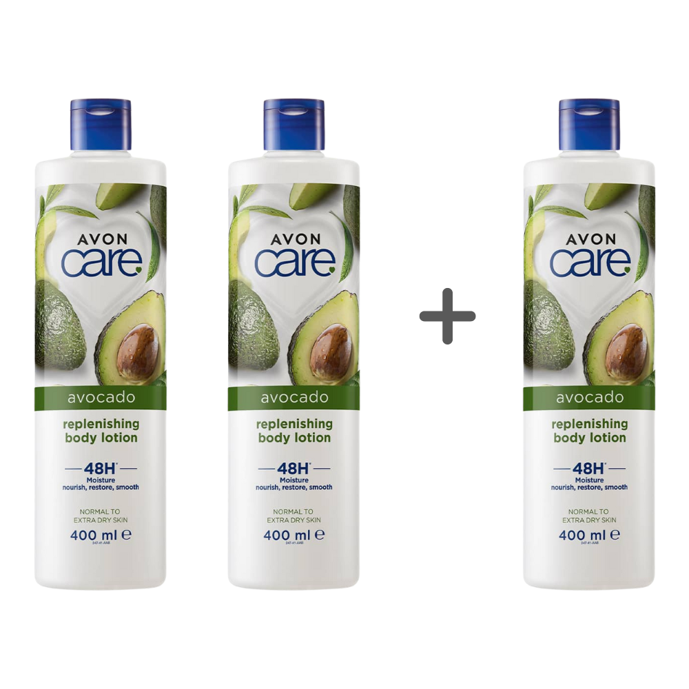 Avon Care Avocado Replenishing Body Lotion 400ml Pack Of 3