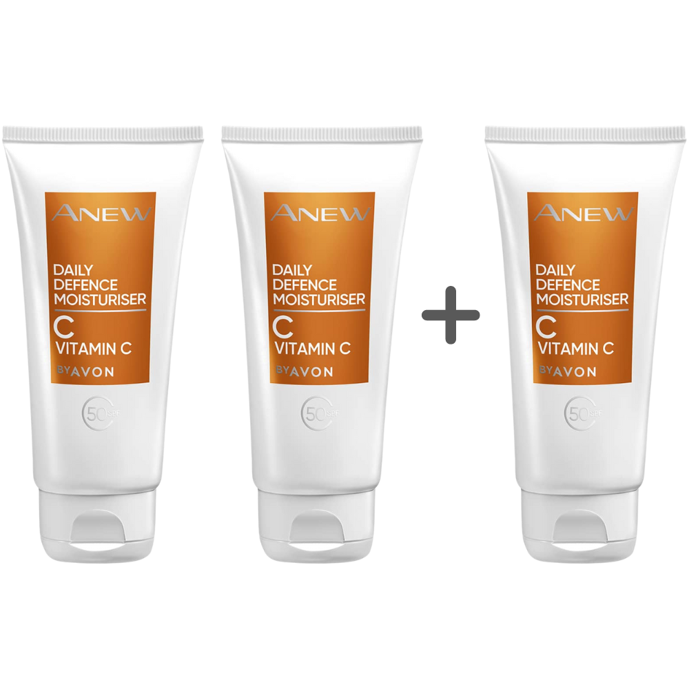 Avon Anew Daily Defence Vitamin C SPF 50 Moisturiser - 50ml Pack Of 3