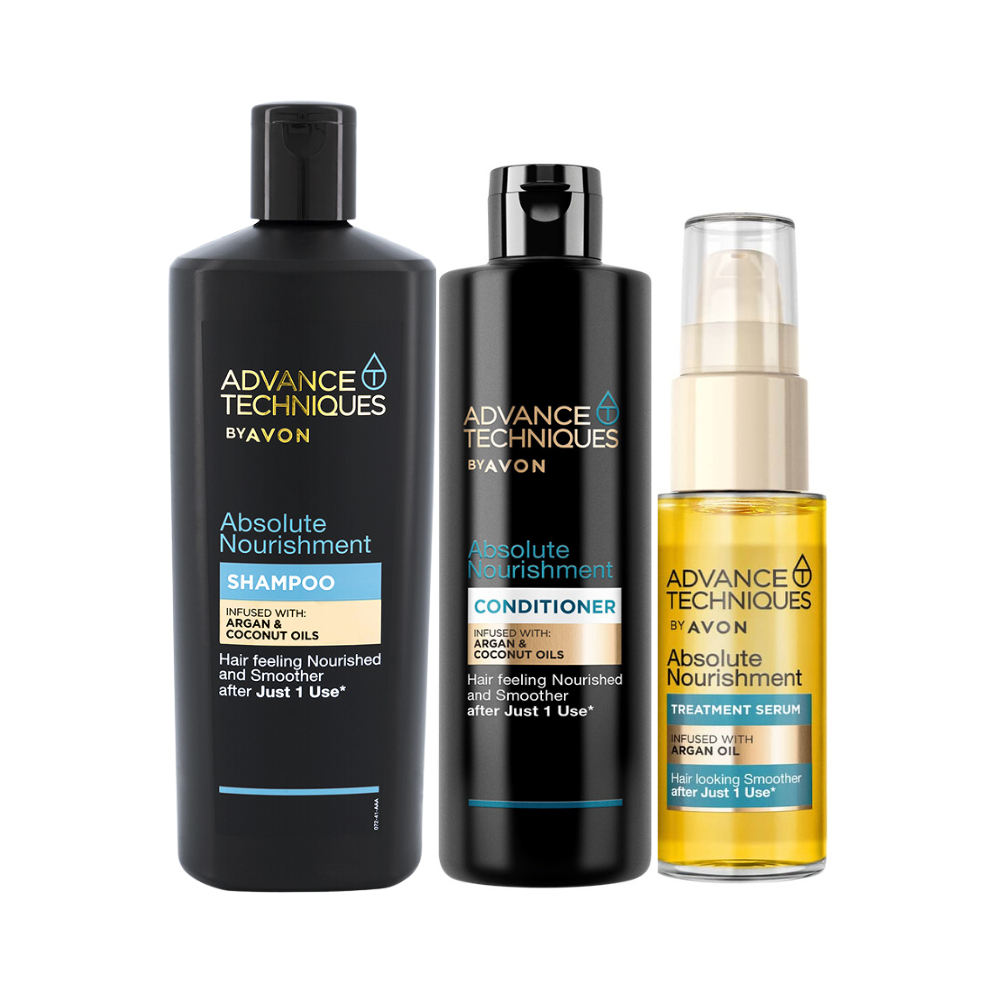Avon  Absolute Nourishment Shampoo 700ml/  Conditioner 250ml/ Serum 30 ml